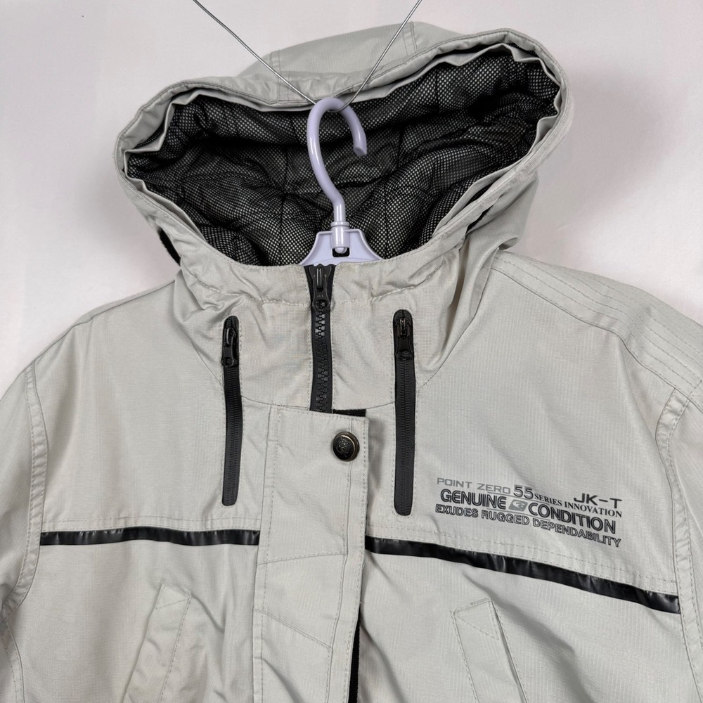 Point Zero Canadian Collection P.Z.D Outdoors Hooded Bomber Jacket Gray Mens L